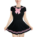 LFB Cosplay Magical Girls Skirt Set - Black with Pink Trim