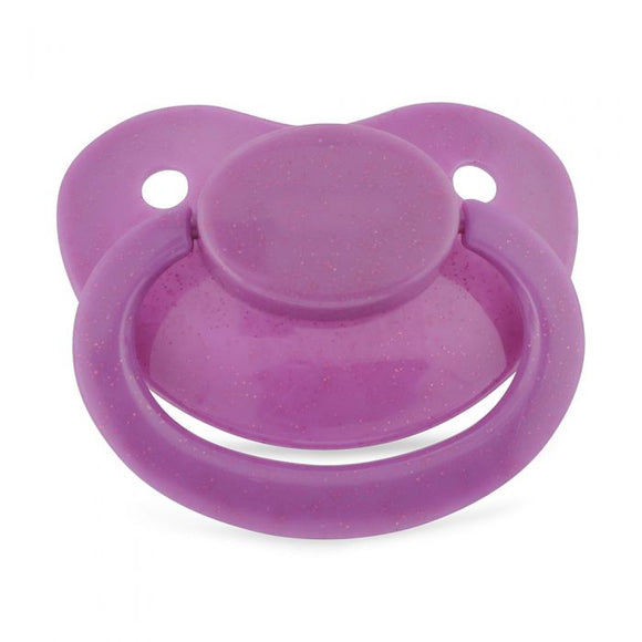 Adult Baby Size 6 Solid Glitter Pacifier -  Purple