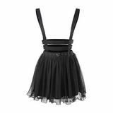 LFB Heartbreaker Jumperskirt Overall Skirt - Black