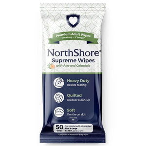 NorthShore Supreme Adult Wipes X-Large - 50 Pack