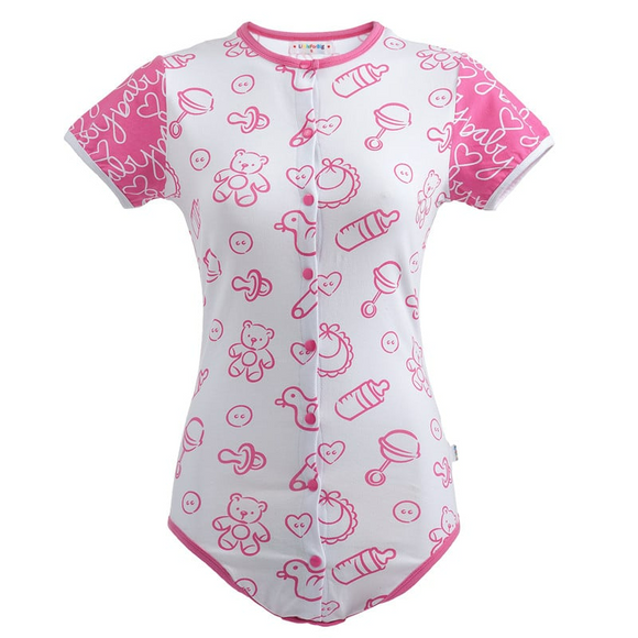 LFB Front Snap Nursery Pink Bodysuit