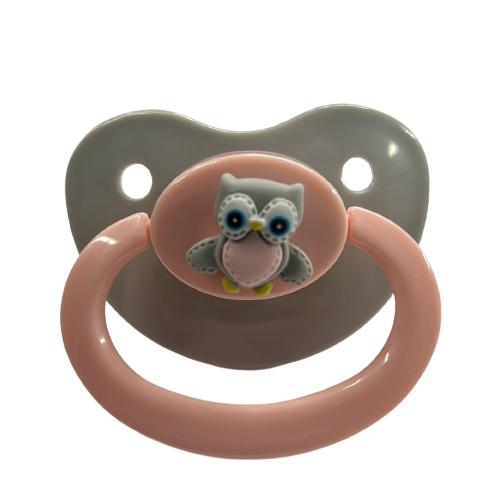 Adult Baby Size 6 Owl Pacifier - Steel