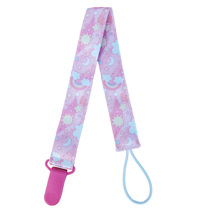 ODU Pacifier Clip - Pink Rainbows