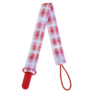 ODU Pacifier Clip - Red & Yellow Plaid