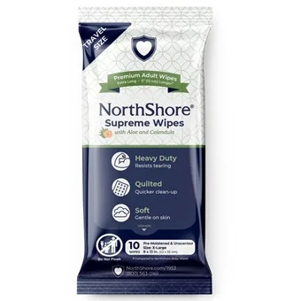 NorthShore Supreme Adult Wipes X-Large - 10 Pack