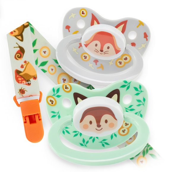 Cone Pacifier Adult Pacifiers with Clip - Woodland (2-Pack) – My Inner Baby
